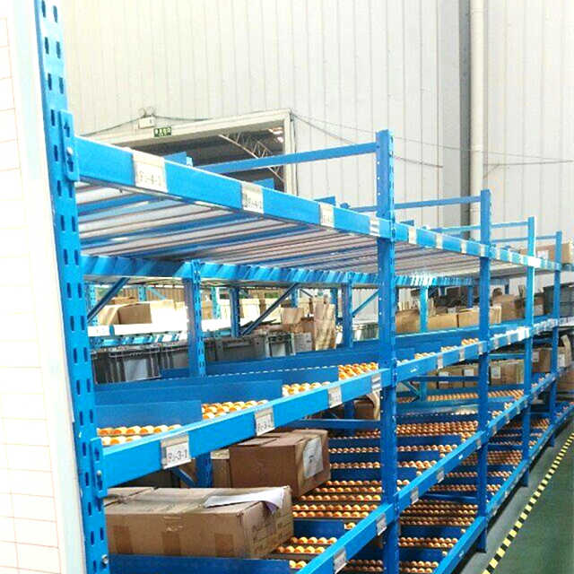 Rack d&#39;écoulement de carton en acier pour le stockage en entrepôt