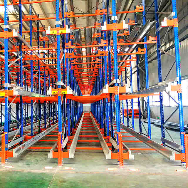 Rayonnage à palettes drive-in haute capacité pour entrepôt